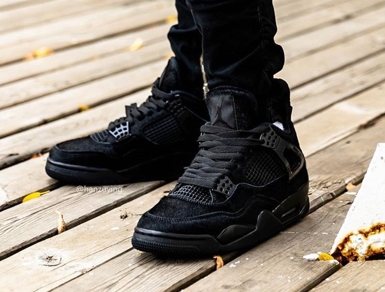 黑猫换装回归，Air Jordan 4「Black Cat」或将年末登场！|黑猫|鞋扣|马毛_新浪新闻