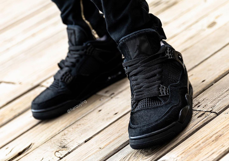 黑猫换装回归，Air Jordan 4「Black Cat」或将年末登场！|黑猫|鞋扣|马毛_新浪新闻