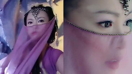 戴面纱的古装女子:玉无心娇羞,紫萱高冷,而她让人心动