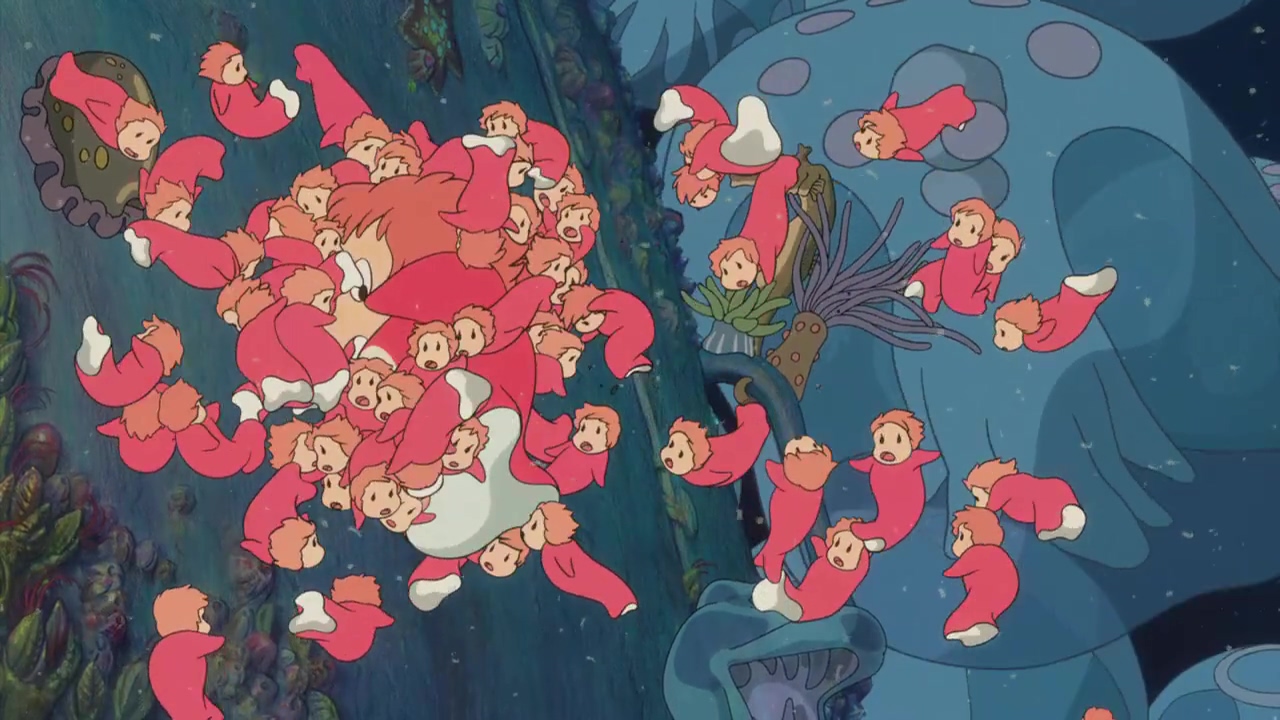 一组宫崎骏动画电影《悬崖上的金鱼公主》壁纸欣赏!