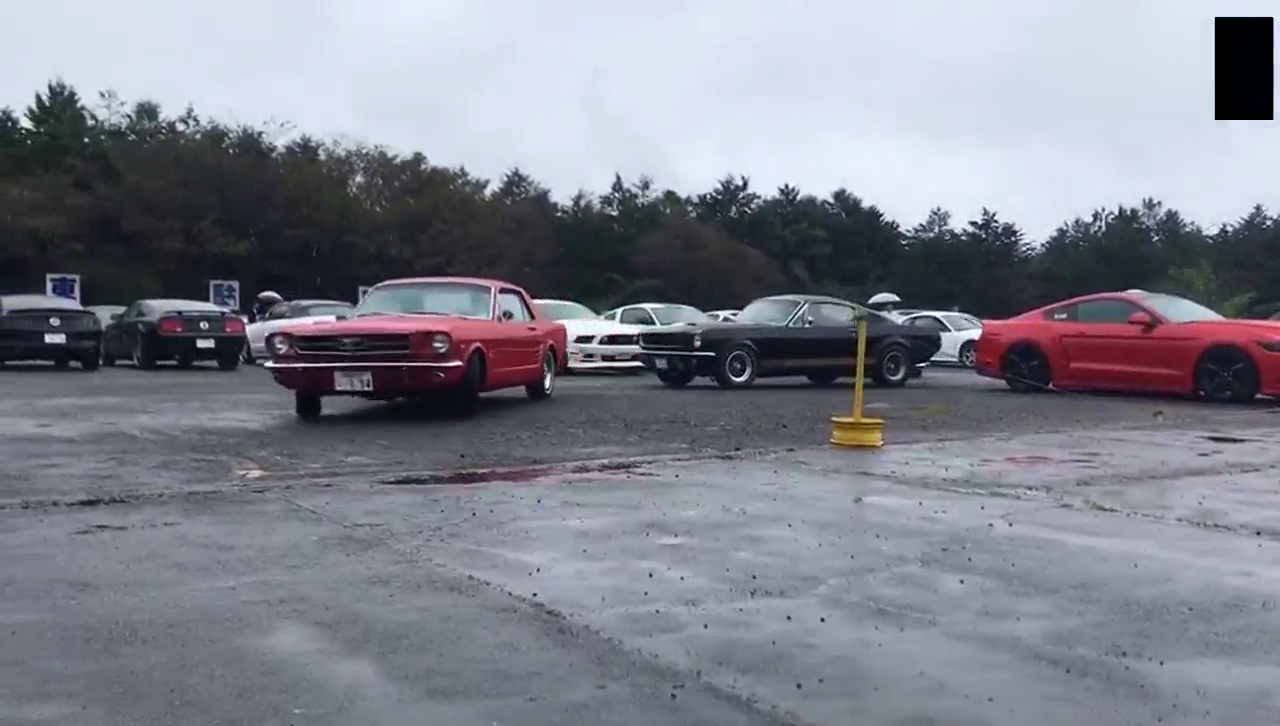 经典的老款野马跑车