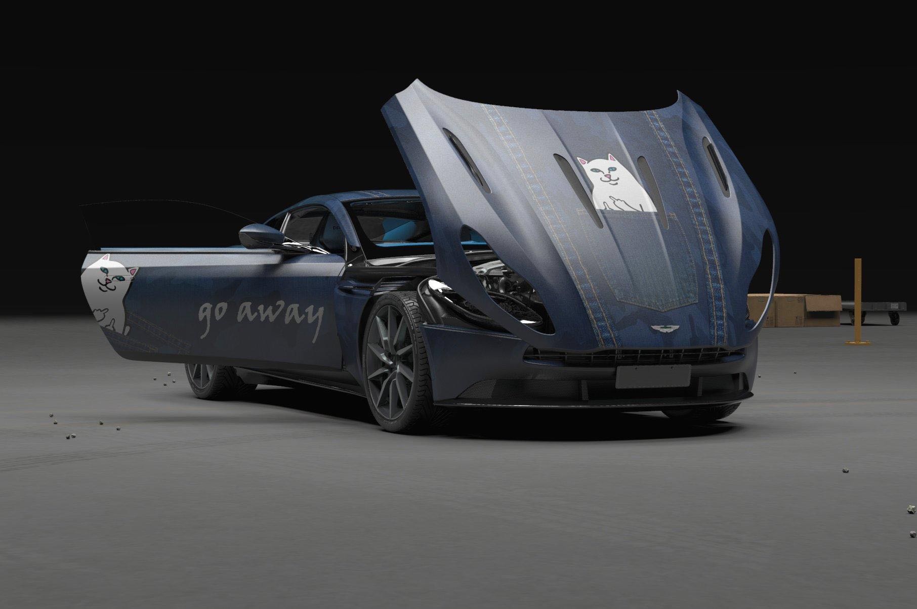 阿斯顿马丁汽车改色私人定制牛仔做旧彩绘系列图集