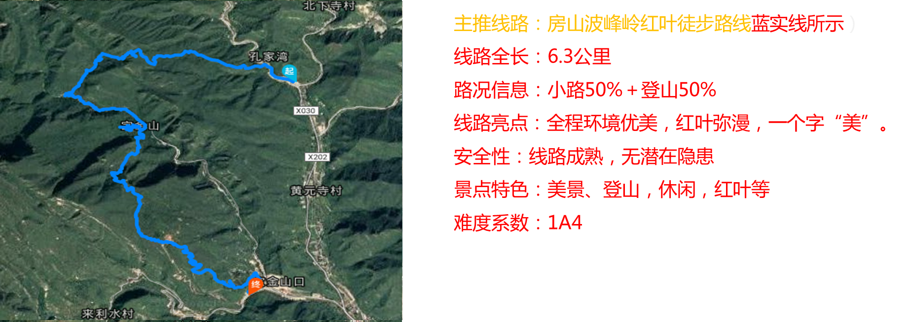 北京及周边地区徒步路线推荐一： 房山波峰岭红叶徒步路线