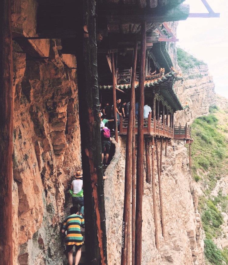 恒山第一胜景,山崖上的的奇阁,世界十大岌岌可危的建筑之一