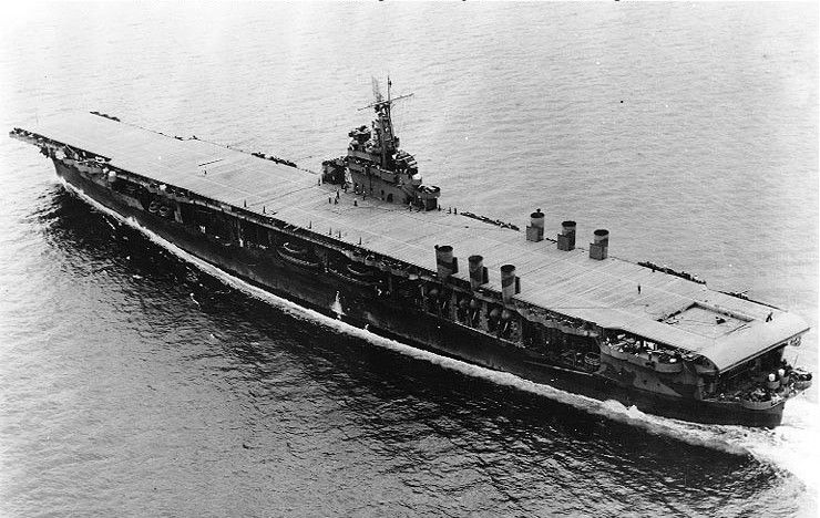 突击者号航空母舰美国建造的第一艘纯血统航空母舰