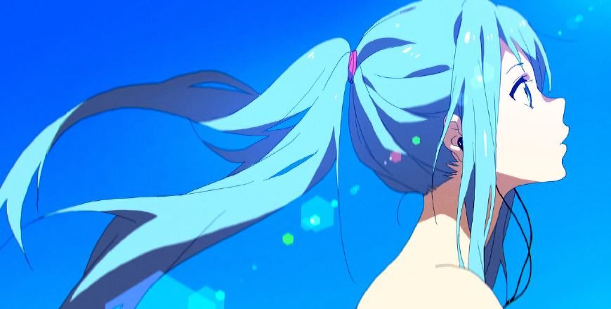 Blue Tentacle Hair Anime Girl - Zerochan Anime Image Board - wide 2