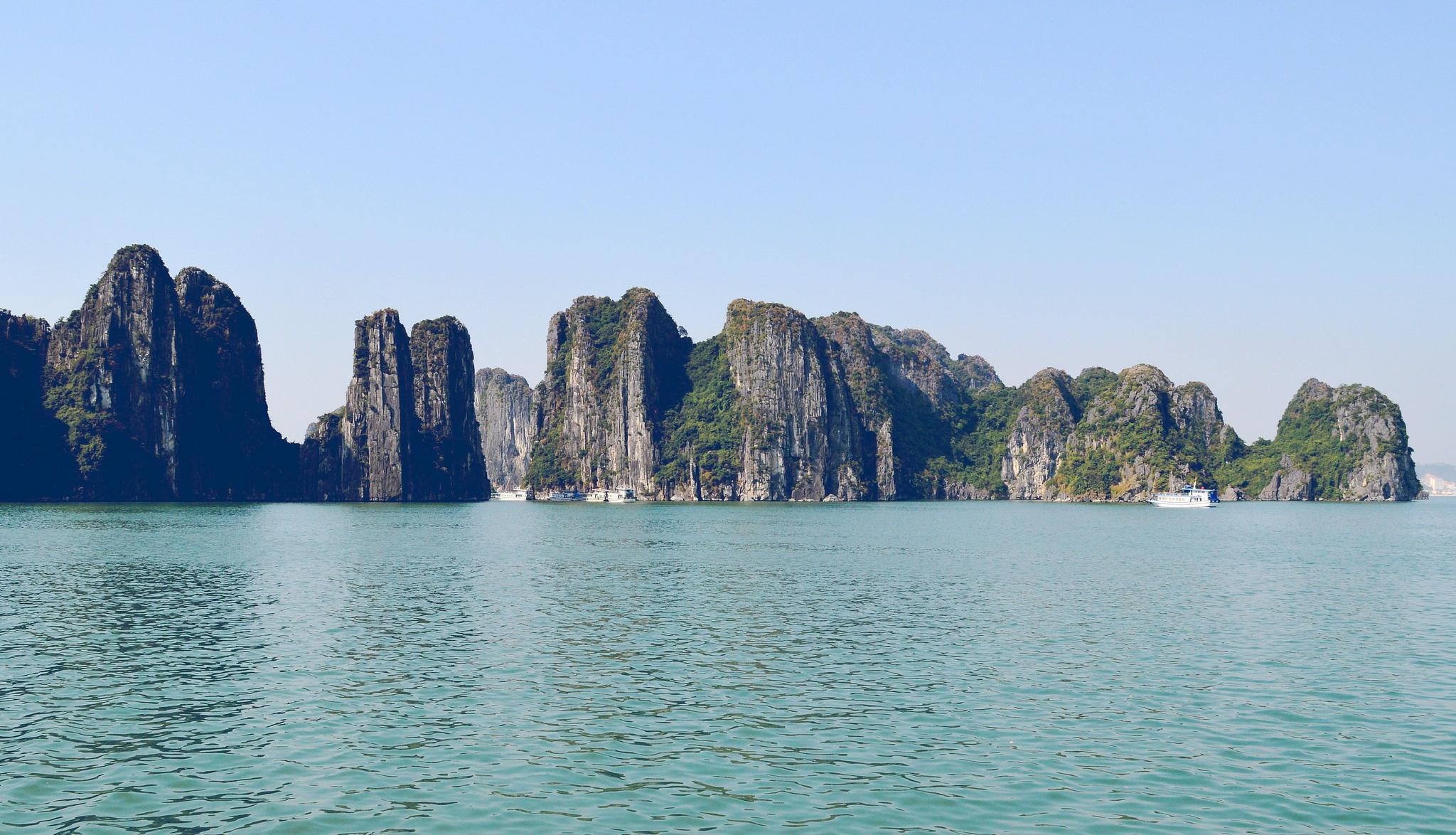 越南,海湾,自然,海,岩石,下龙湾6K风景壁纸-千叶网