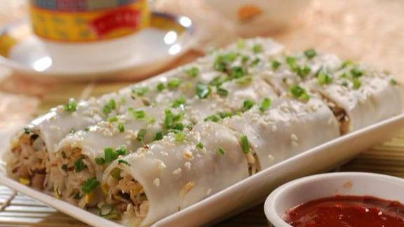 广东阳江的特色小食，阳江“猪肠碌”。