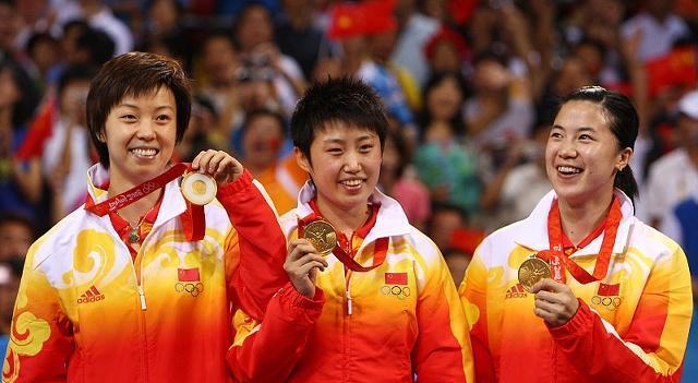 国乒两人参加过三次奥运单打,王皓三连亚,