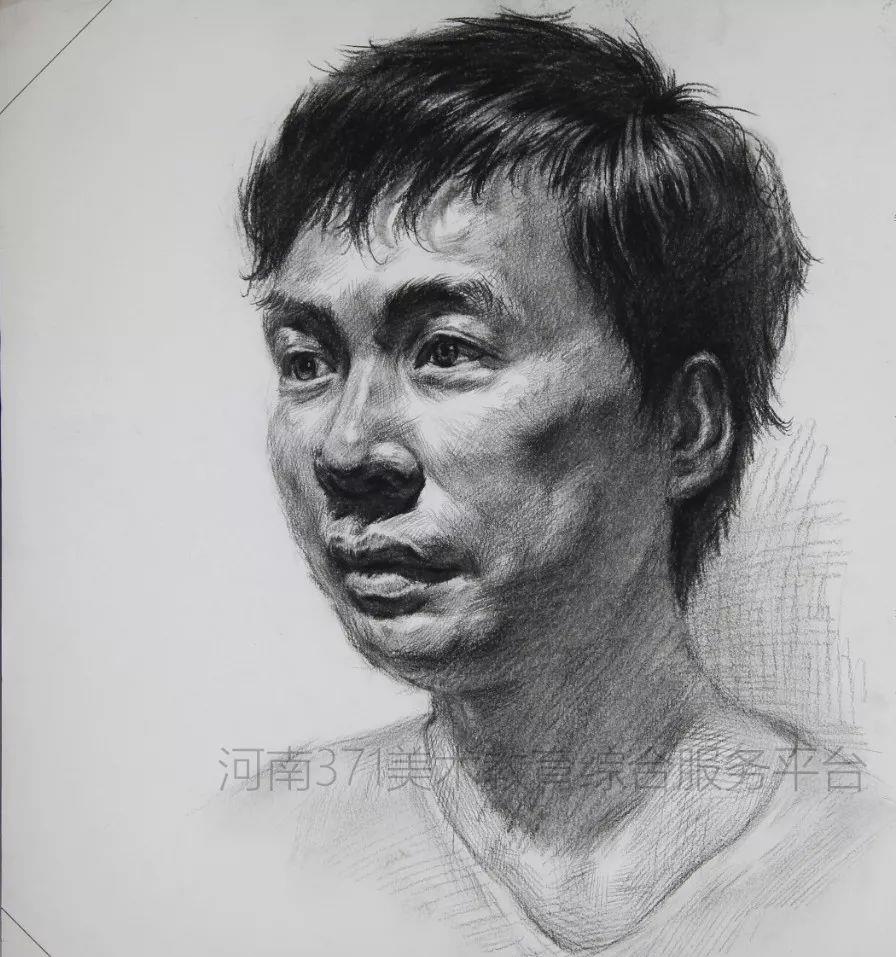 2019届河南一模素描高分卷