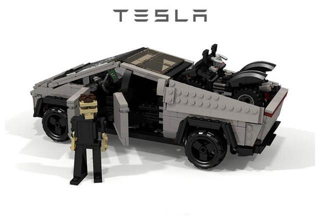 乐高达人版特斯拉Cyber??truck电动皮卡车:神还原