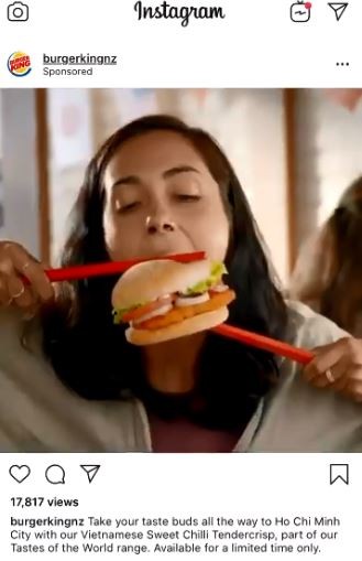 美国汉堡王新广告用筷子吃汉堡，被批嘲笑亚洲人，引起网友愤怒