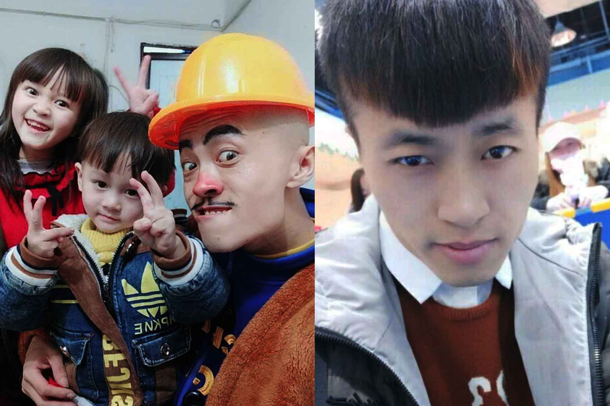 妻子狠心抛弃一双儿女,90后爸爸为哄孩子,变身“光头强”走红