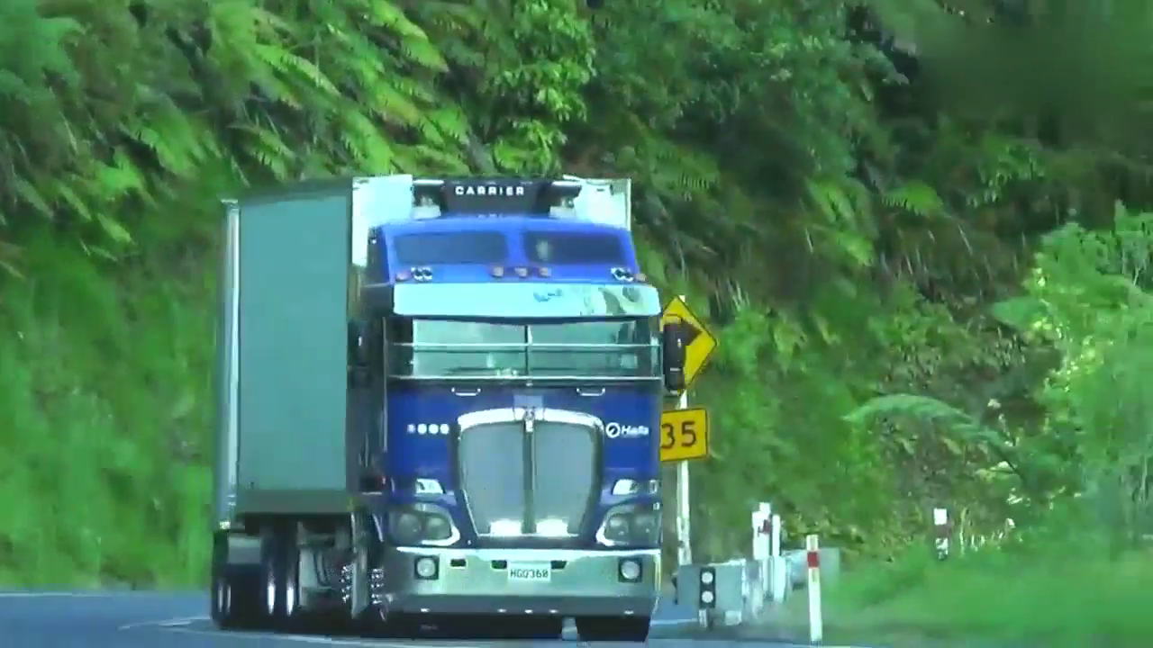 这卡车是啥牌子的车头设计成这样，看着真霸气