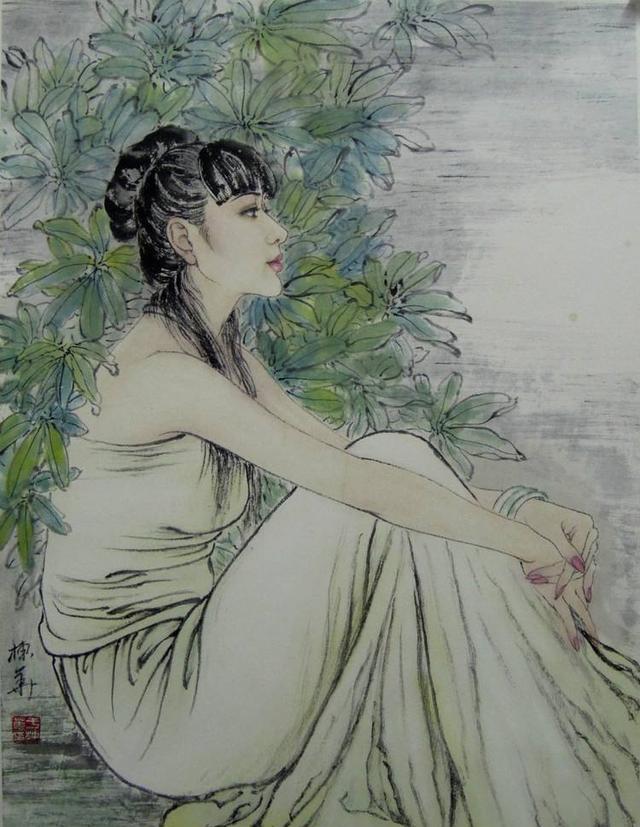 水墨人物画中的现代女郎,更令人惊艳!|女郎|笔墨|写意