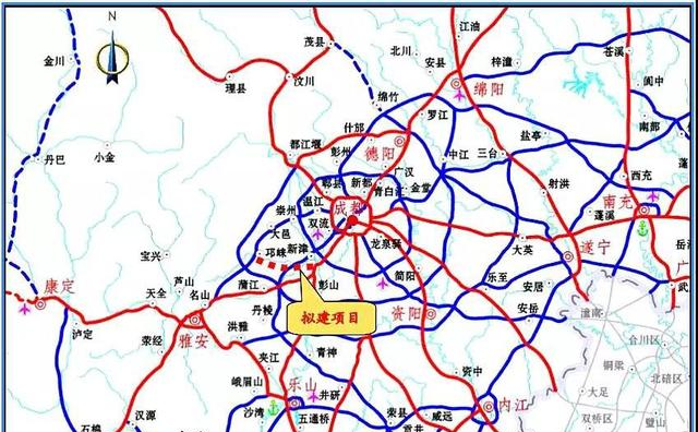 天府新区至邛崃高速公路详细走向及互通立交设置情况