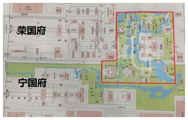 北京大观园虽然是为红楼梦修建的,但是二者的布局却相差很大