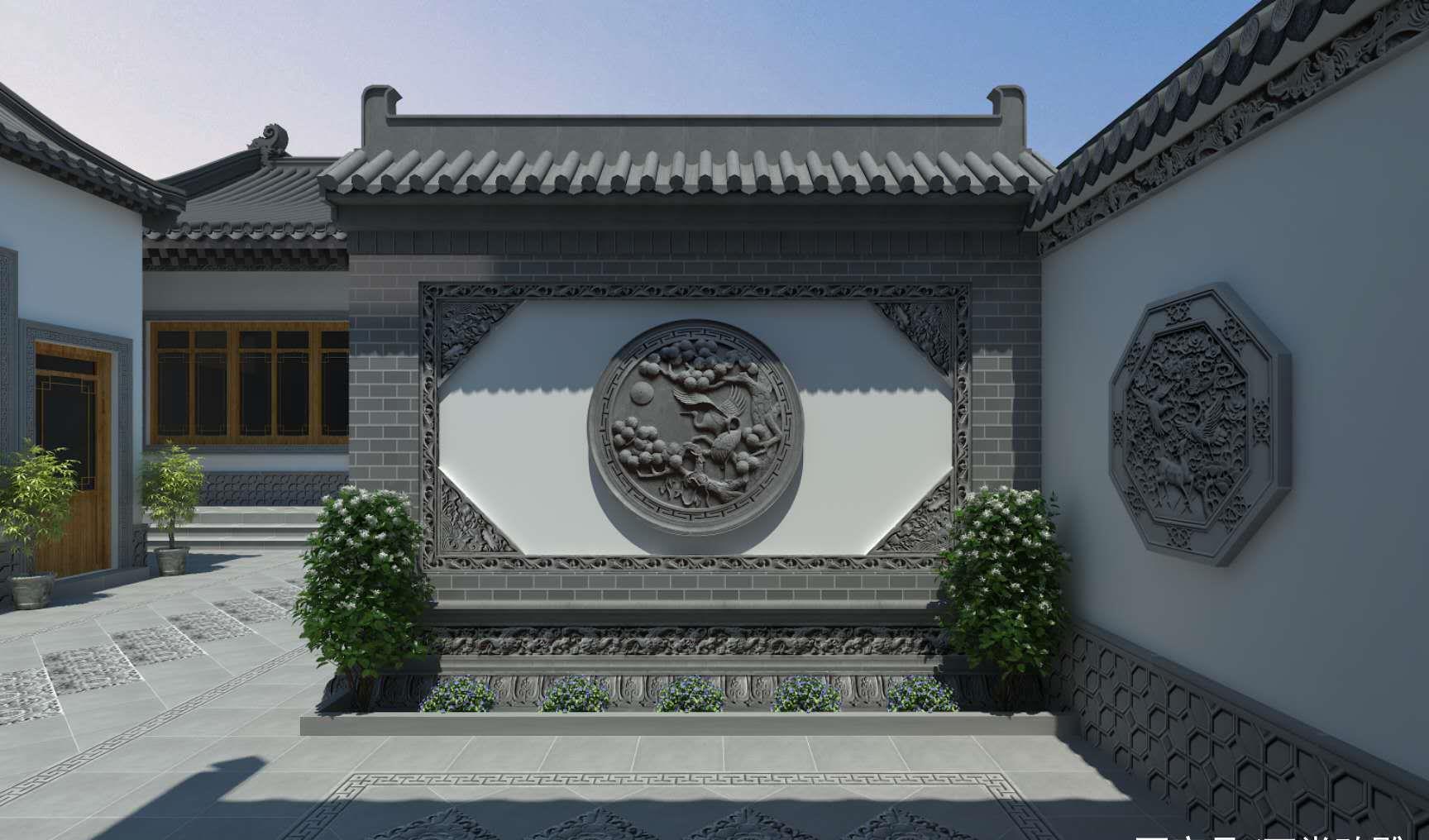 中式仿古砖雕打造别墅空间真气派