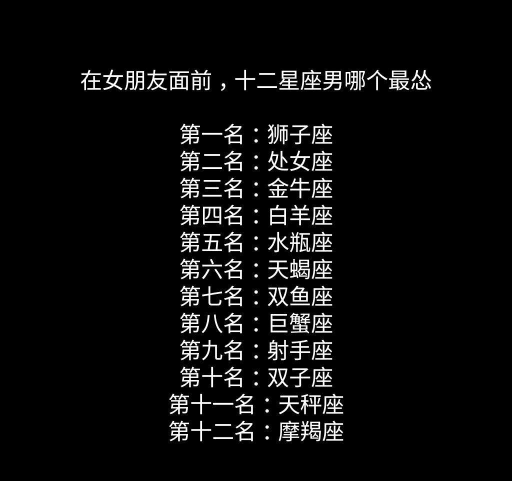 在女朋友面前,那个星座男最怂,第一名狮子座巨蟹座2018年2月爱情情感v星座图片