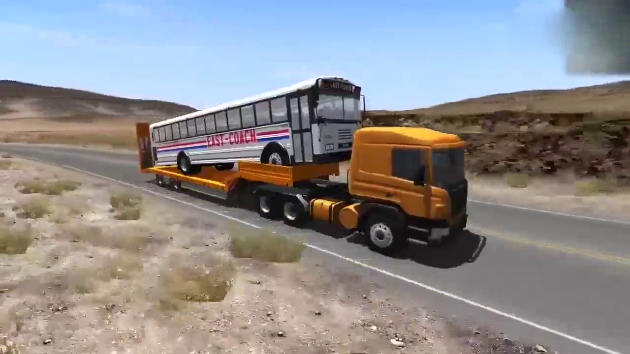 BeamNG：斯堪尼亚半挂卡车开足马力冲向油罐车