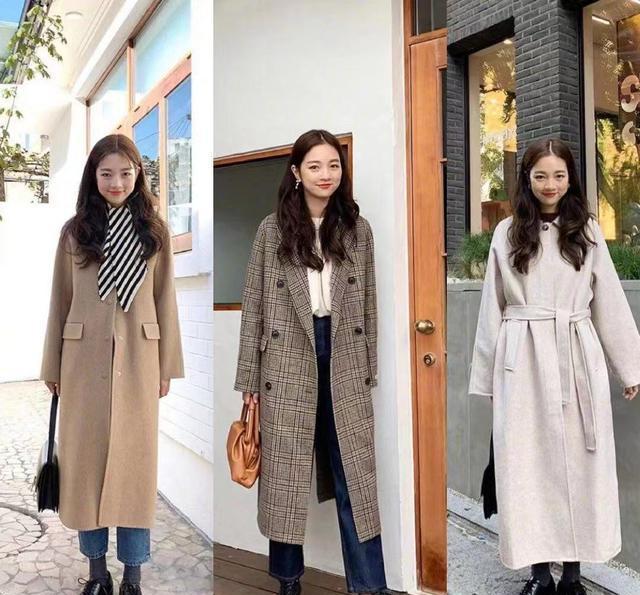冬日外套，韩系小姐姐穿搭示范，照着穿保暖还能穿出女人味