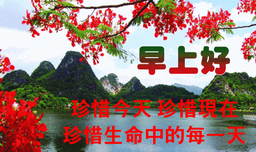 非常漂亮的早上好问候动态表情图片,早安正能量唯美的