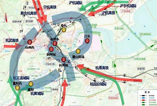 杭州西站建成后将接入湖杭、杭温等铁路,可通