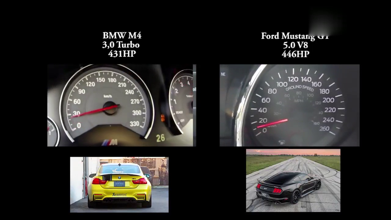 大排VS涡轮机！德系跑车与美国肌肉跑车对决，谁强谁弱一目了然
