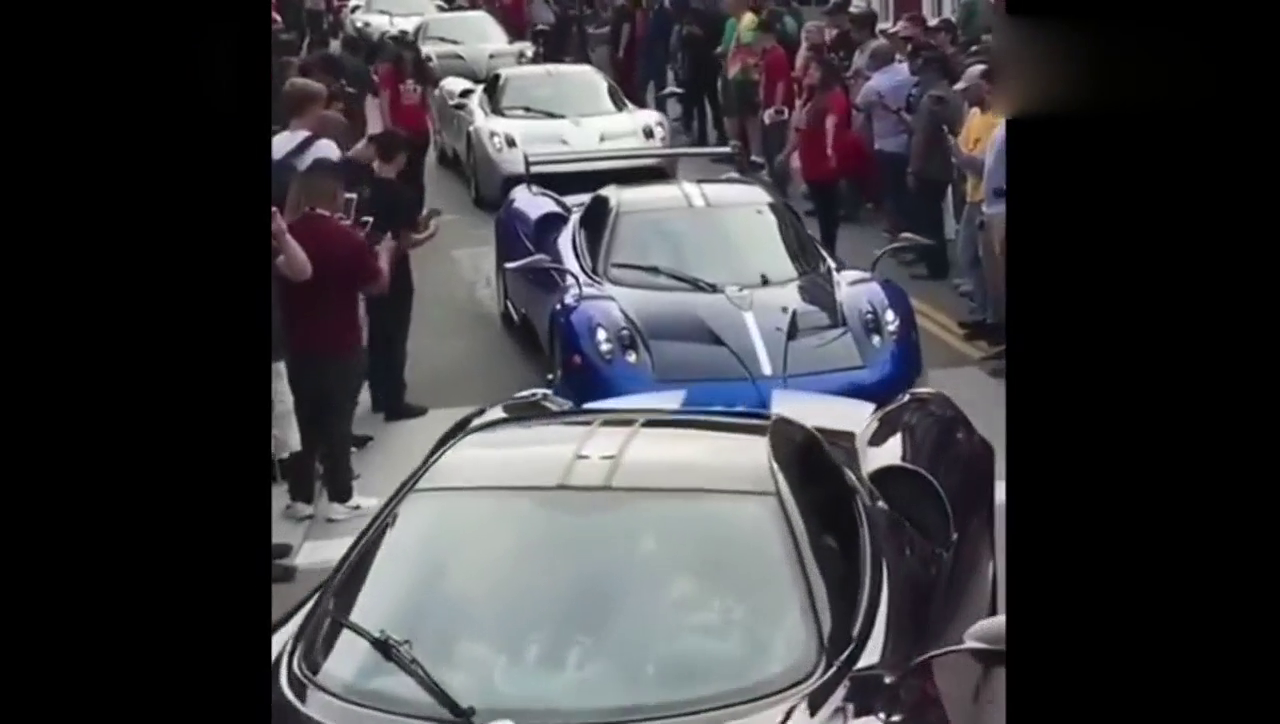 多辆跑车 路过街头 你认识几辆