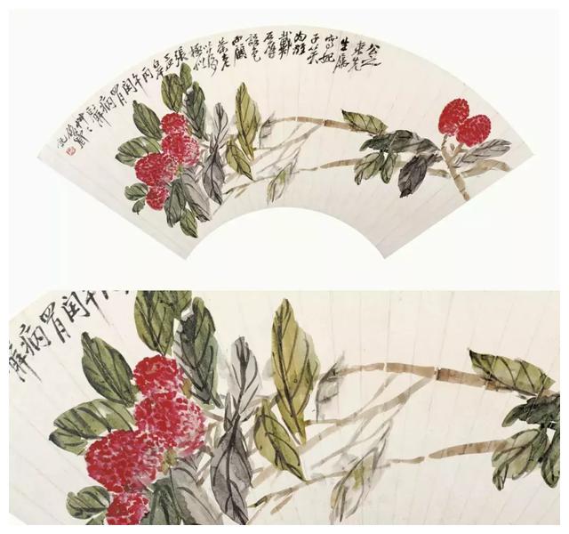 吴昌硕160幅扇面送你锦簇花团!