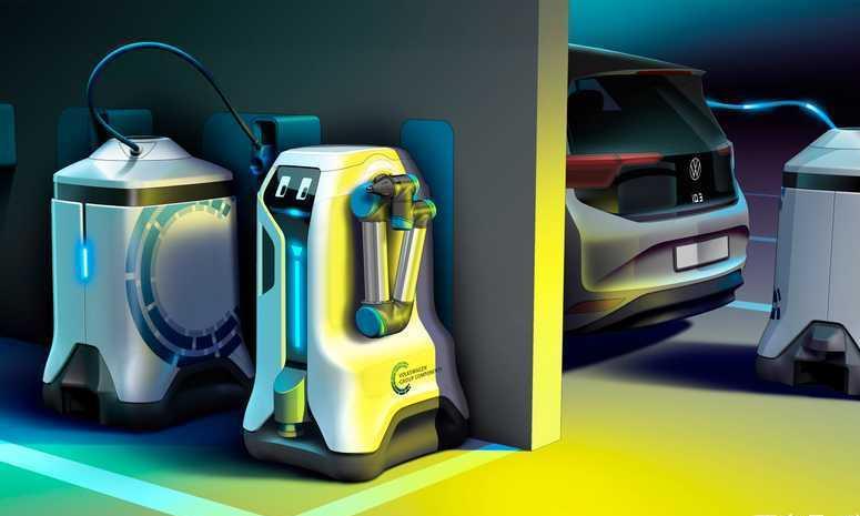 大众汽车将推出一款移动充电机器人 帮你给电动车充电