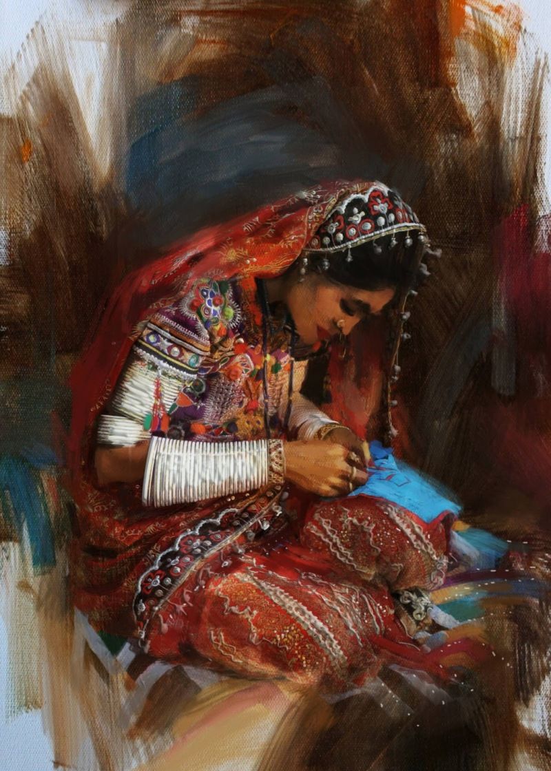 异域艺术欣赏:mahnoor shah1991出生的巴基斯坦抽象派女画家