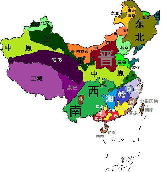 中国方言分布图:除了粤语,还有哪些方言全国较强