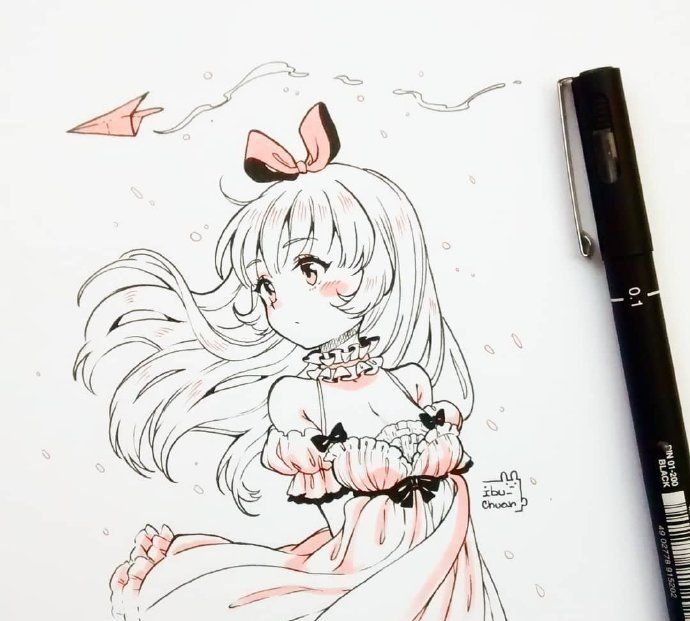 马克笔手绘漫画,我是萌萌哒小妖精,你敢来撩我吗?