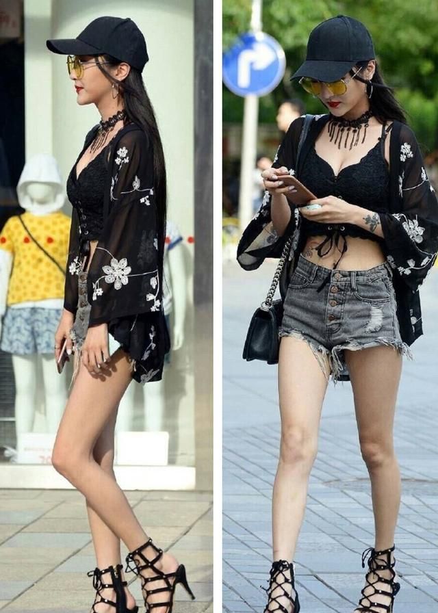 大长腿美女这么穿,让你高到满屏,将内衣当成衣服穿美出你的范!