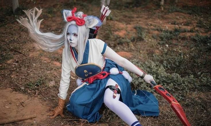 白狼.阴阳师cos,网友:妖刀姬,有本事就放开大刀,冲我来啊!