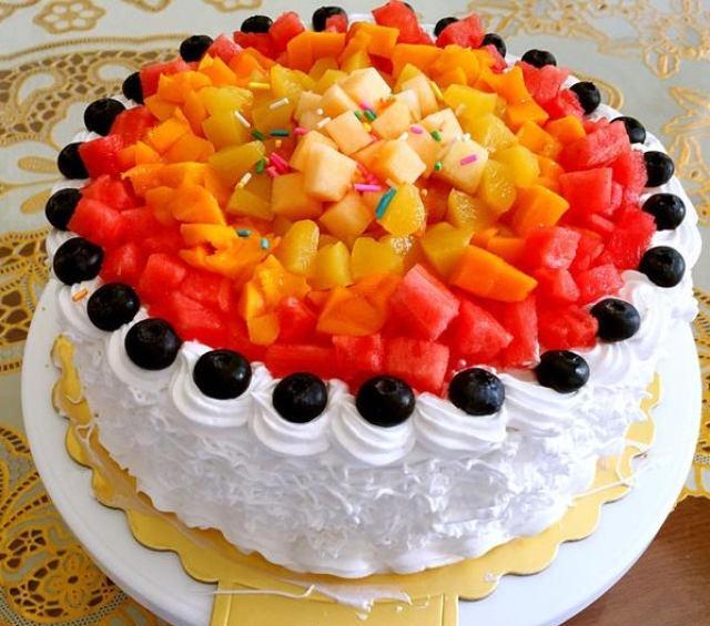 八寸水果蛋糕