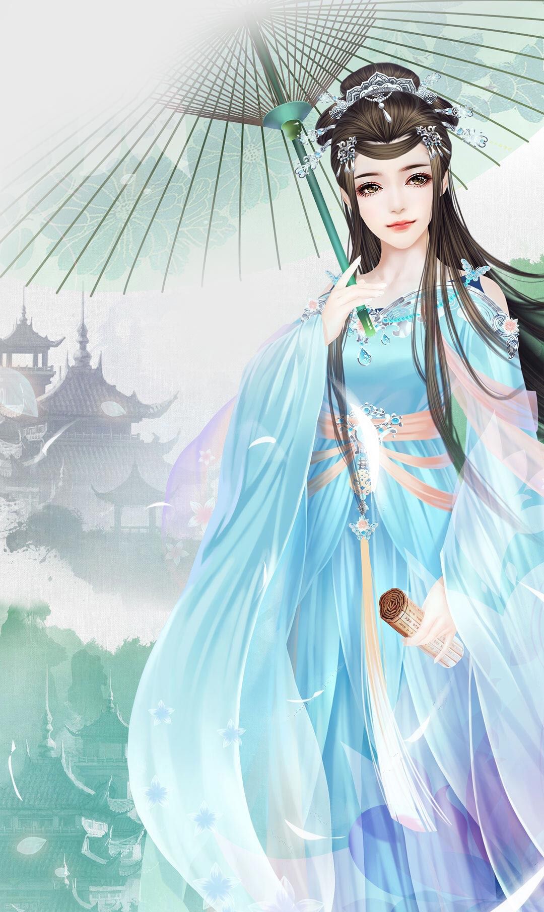 十二星座专属古风美人,处女座的美轮美奂,白羊座的有条小蛇陪伴