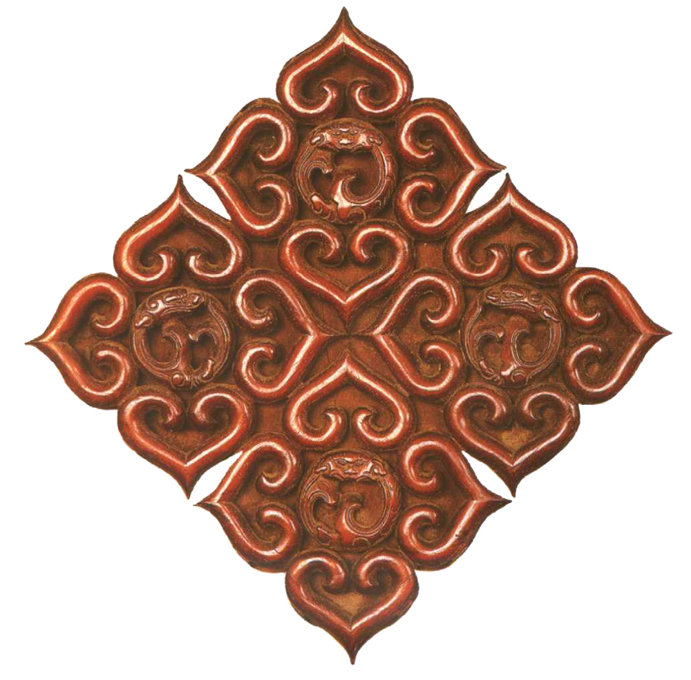 魏璎珞云肩纹饰 明式家具中也有 赏《明式家具珍赏》中的四簇云纹