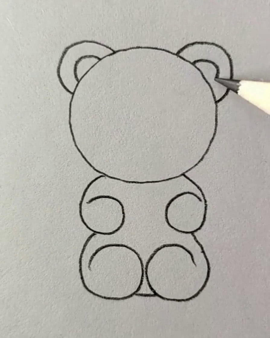 美术生教学5个数字画小熊,看到最终成画,手残党直呼:学会了!