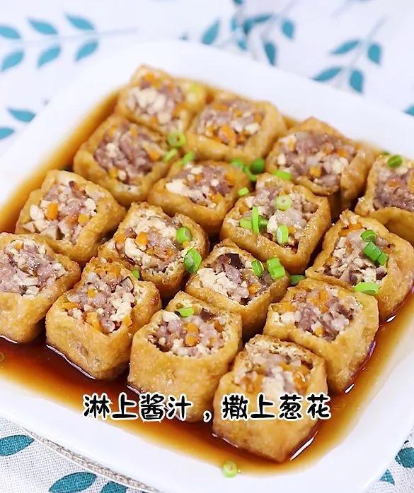 油豆泡塞肉,美味停不下|步骤|豆腐泡|生抽_新浪新闻