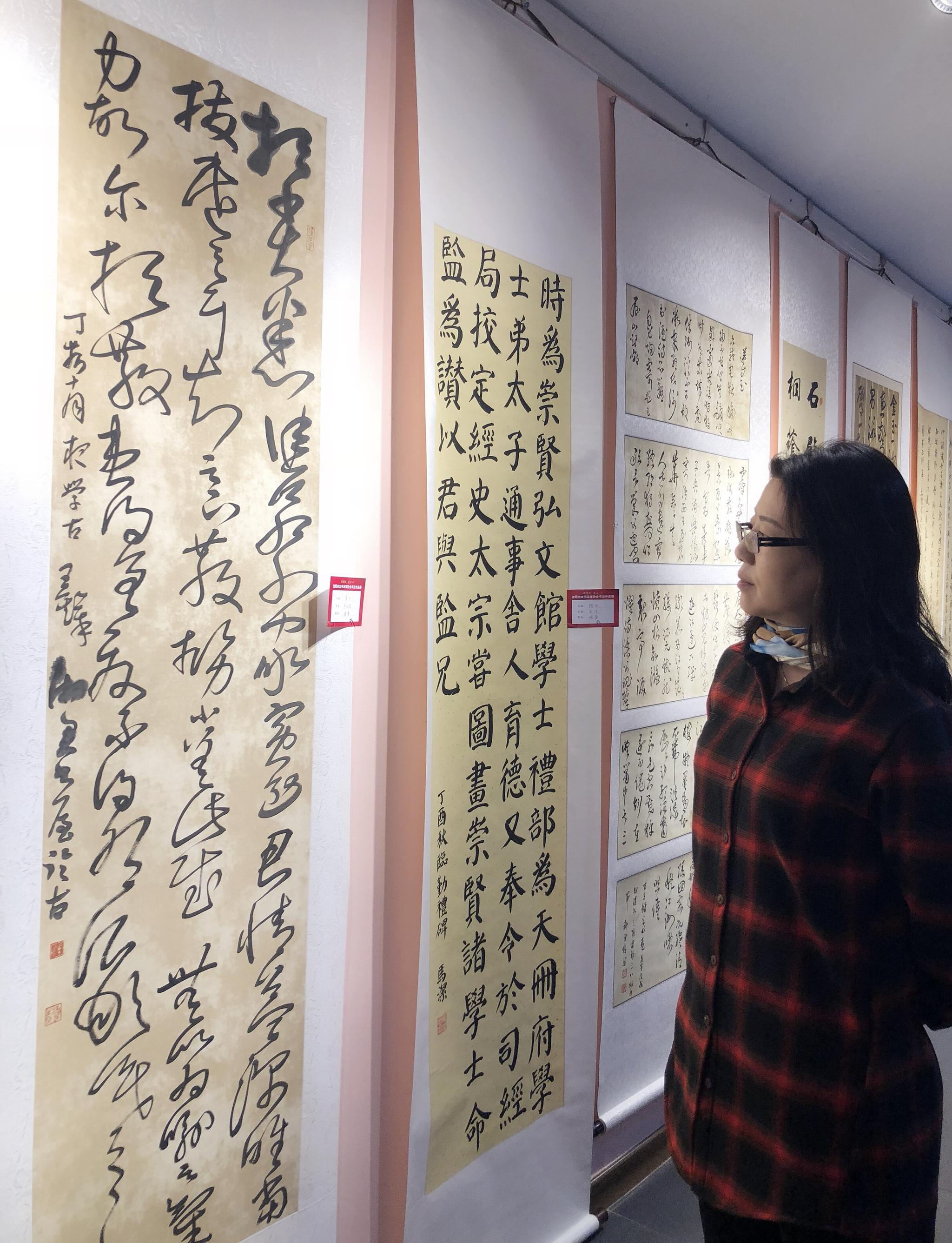 沈阳市女书协书法作品展开幕