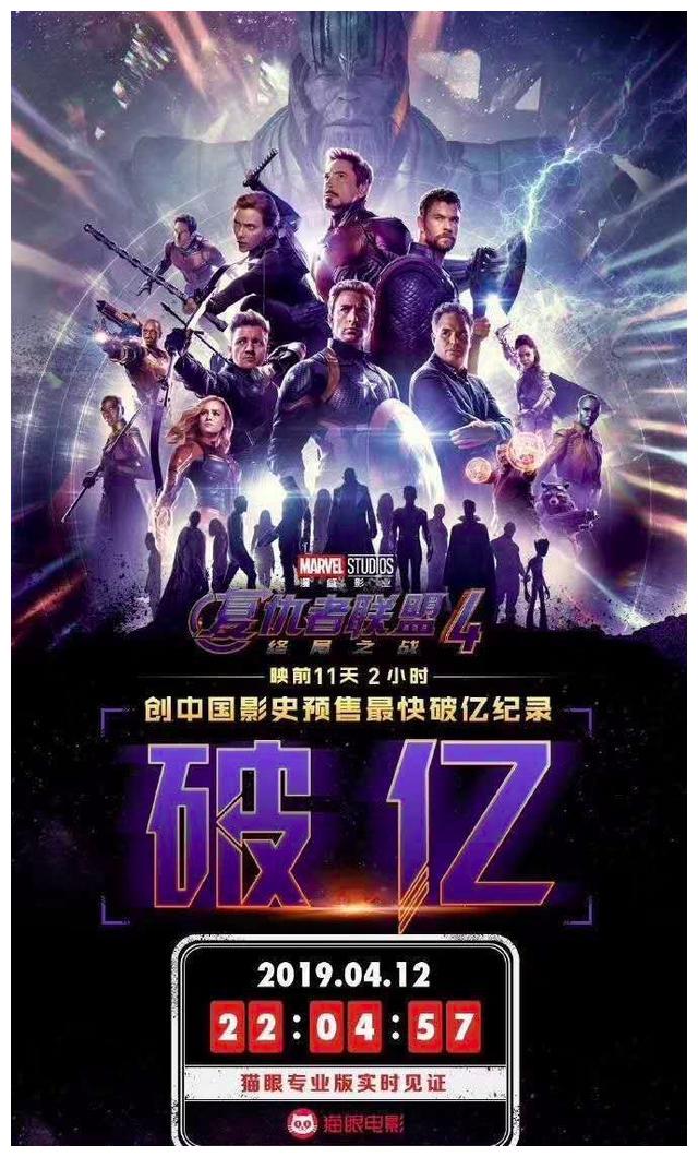 《复联4》内地零点首映票被炒至2000元,预售