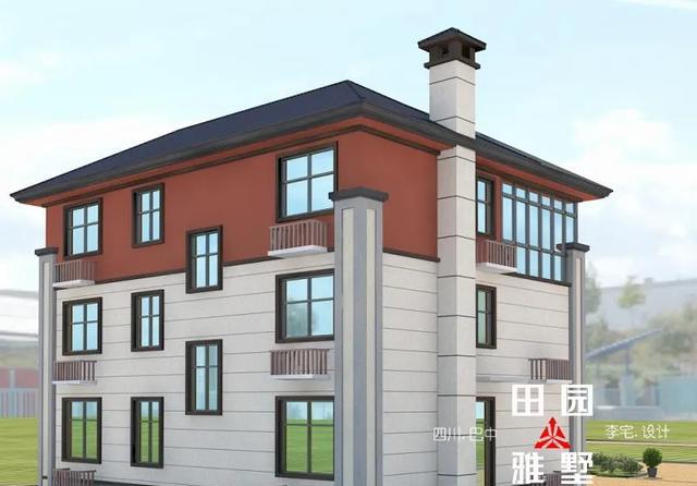 13m×10m三层新中式别墅,带电梯和屋顶阳光房