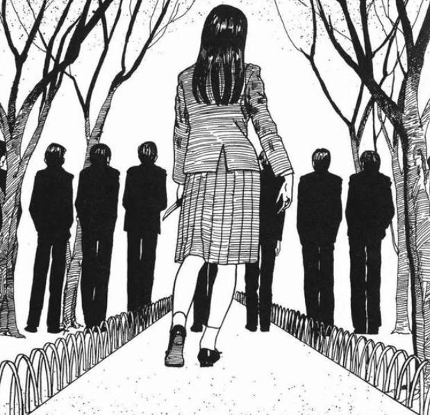 伊藤润二漫画最诱惑危险的女人，死不掉的小姐姐富江头像分享！
