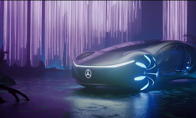 奔驰推出《阿凡达》主题概念车VisionAVTR造型科幻