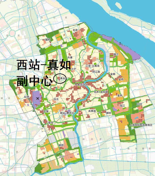 解析上海的西站真如市级副中心:重点转向东南部,上海西站在淡出