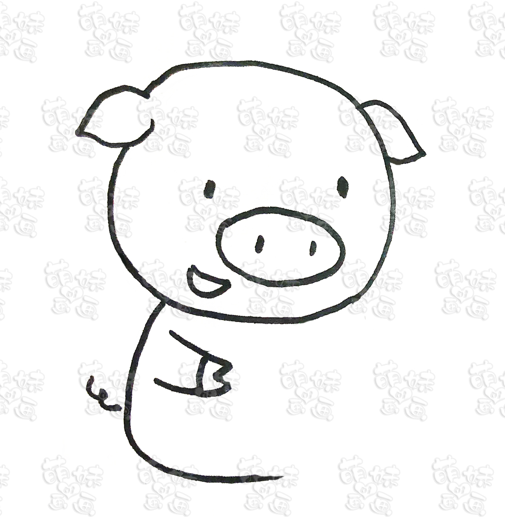 春节学画简笔画——六只小猪都有不同的寓意,快画到手