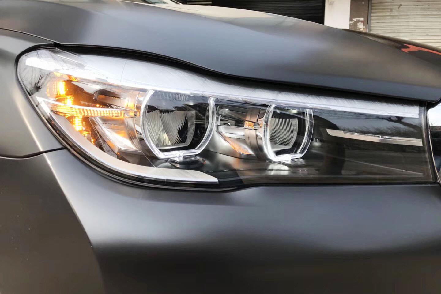 宝马740Li漆面磨砂哑光效果，贴XPEL-M系列隐形车衣