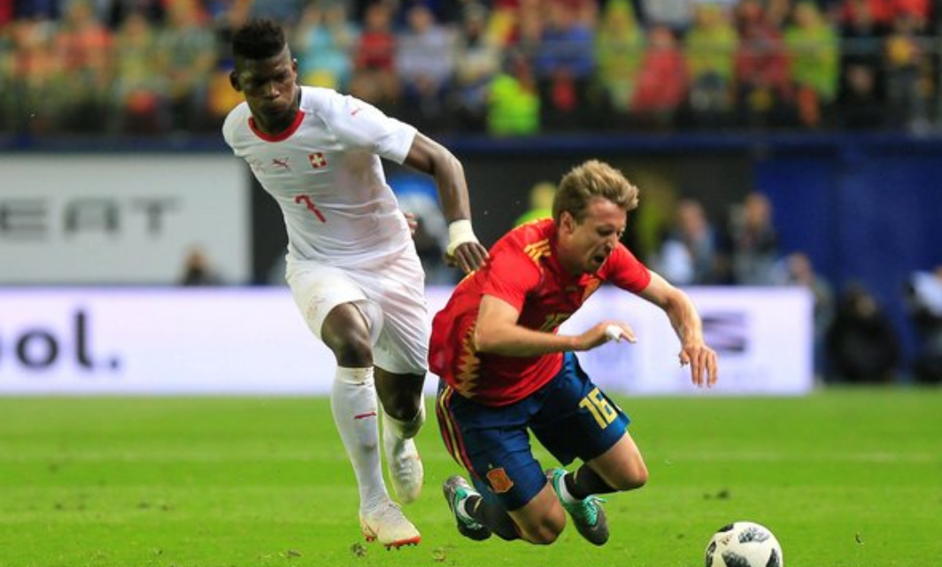 西班牙1:1瑞士,奥德里奥索拉与R罗分别进球,双